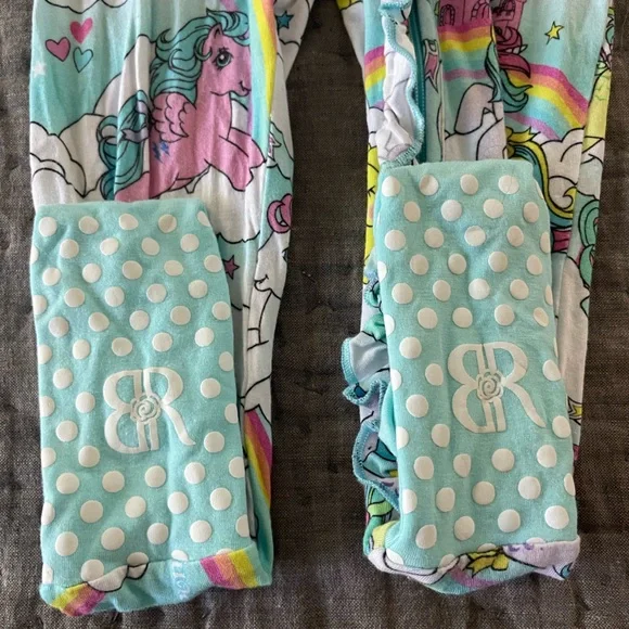 Bums & Roses My Little Pony Classic Ruffle Convertible Romper Bamboo 18-24 Month - Picture 4 of 6